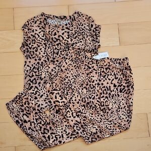 Soma Leopard Print Pajama Set